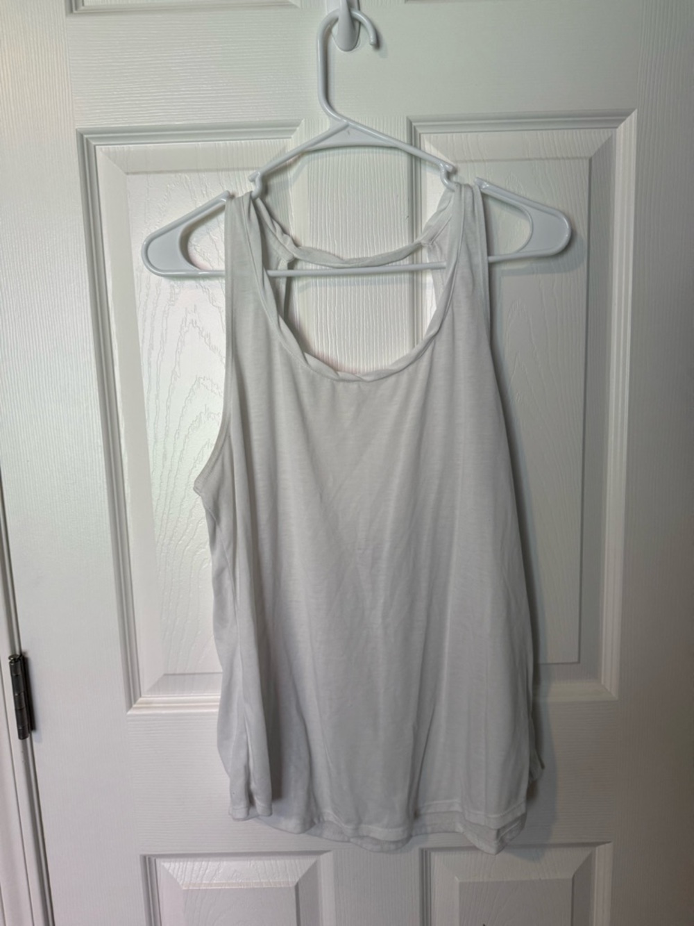 White Women's Nike Tank Top with Tie-Back